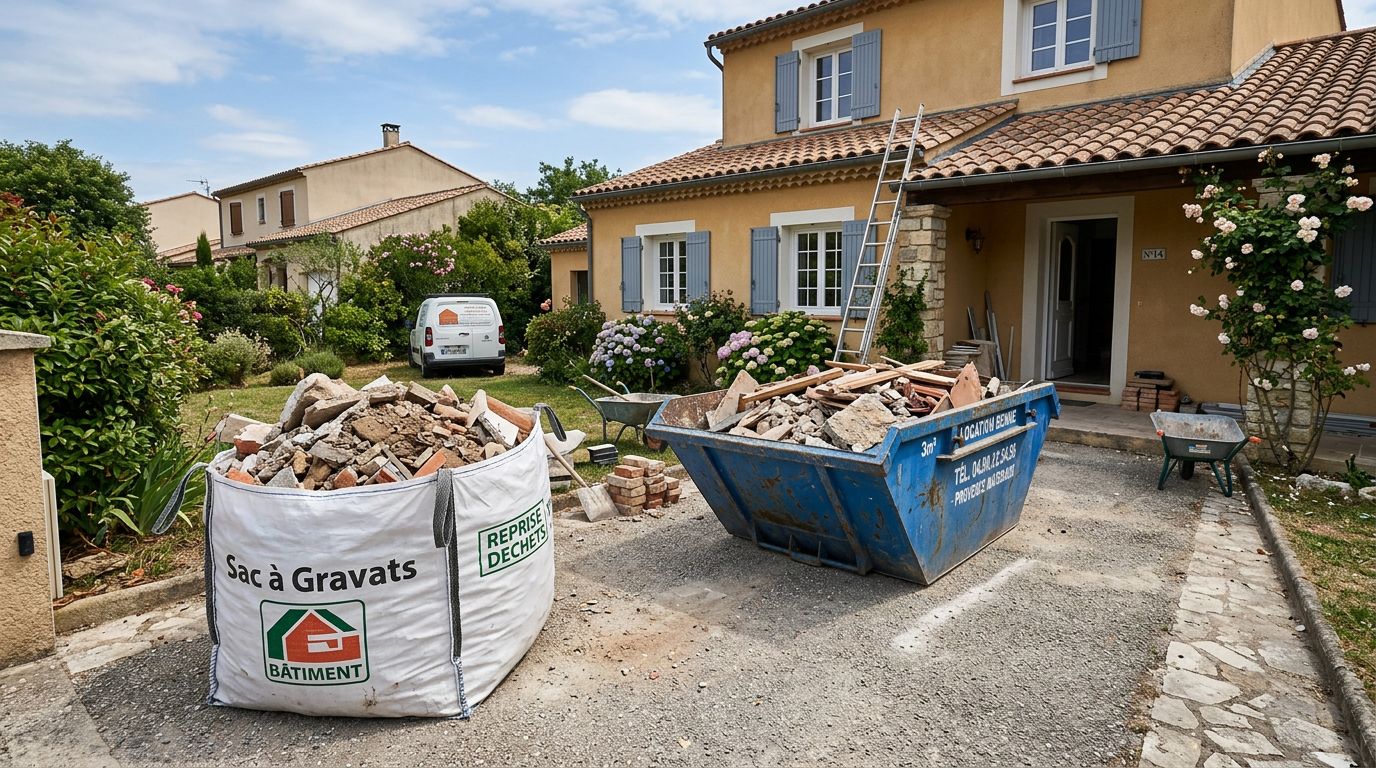 Big bag ou benne : le comparatif complet (prix, volume, évacuation)