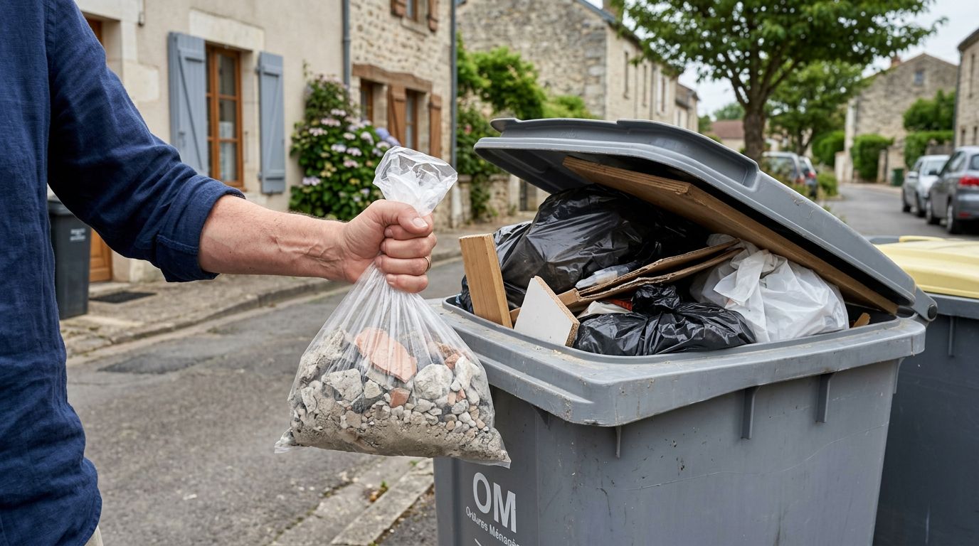 Peut-on jeter des gravats à la poubelle ? Ce que dit la loi